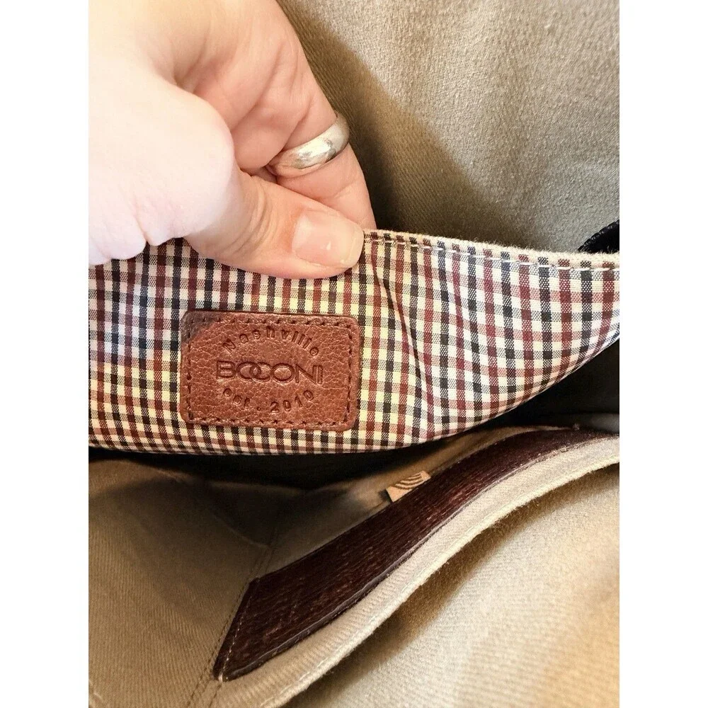 Boconi Coated Zipper Leather Cross Body Bag RFID Protection